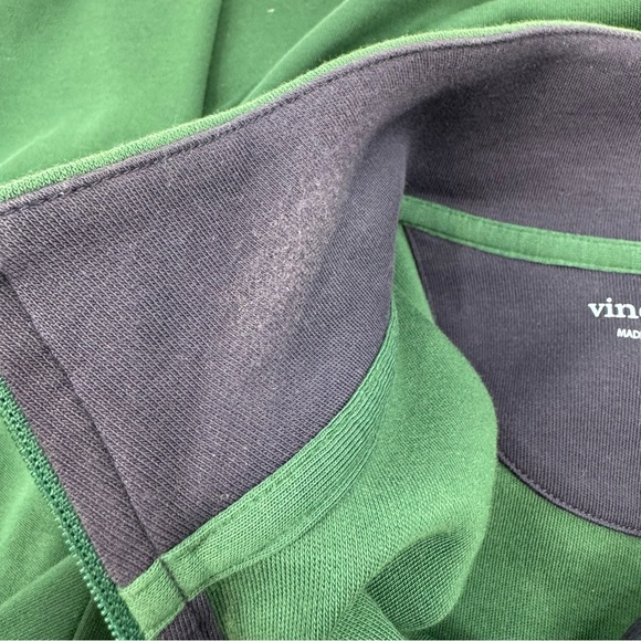Vineyard Vines Men's Forest Green Pima Cotton Quarter Zip Sweater Size M - Picture 6 of 8